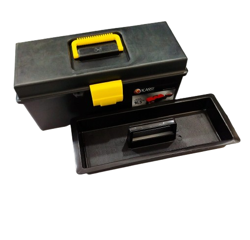 CAJA PLASTICA C/BANDEJA TAPA BAJA 16,5"