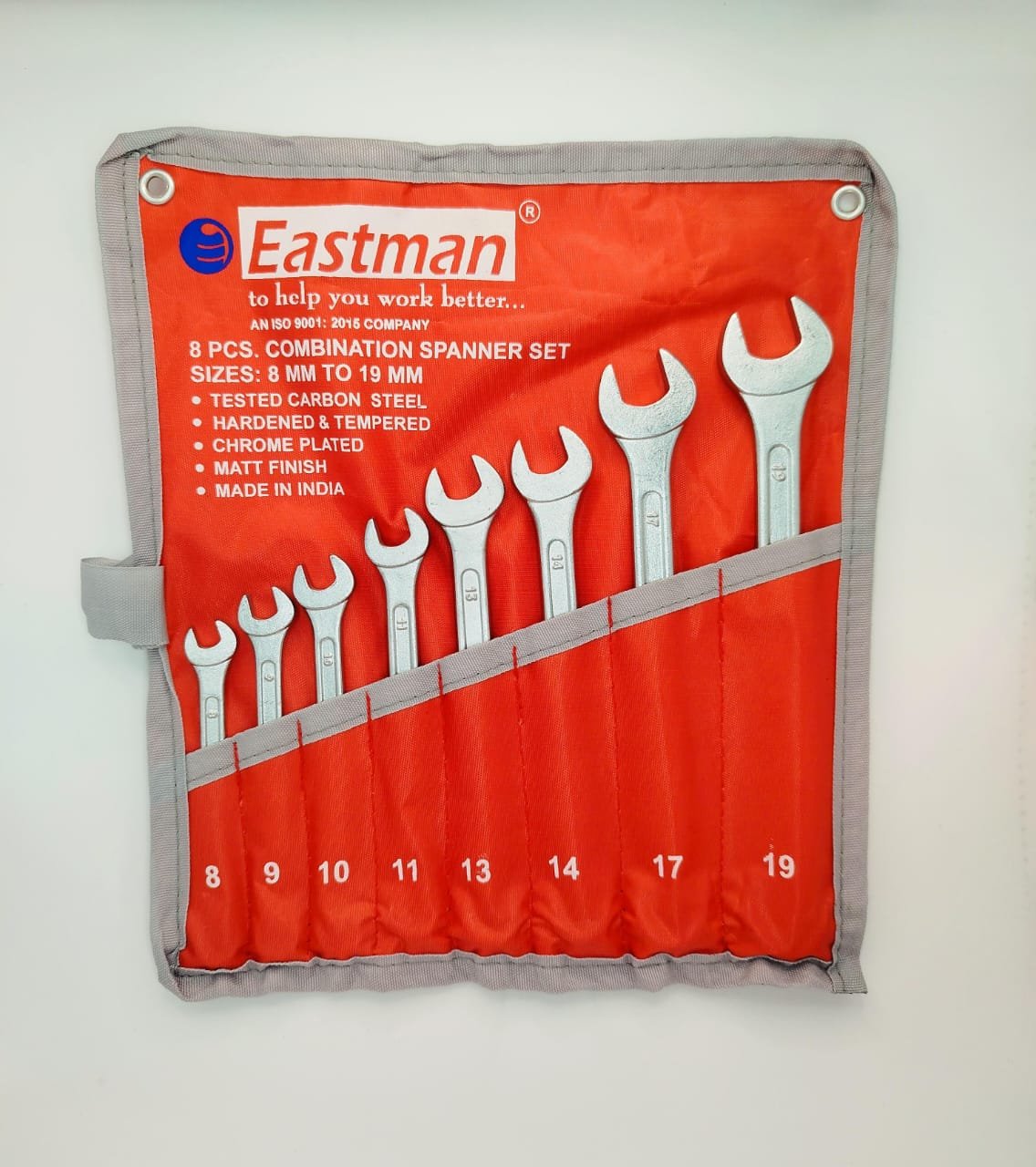 LLAVE COMBINADA ACERO AL CARBONO X8 PCS
EASTMAN